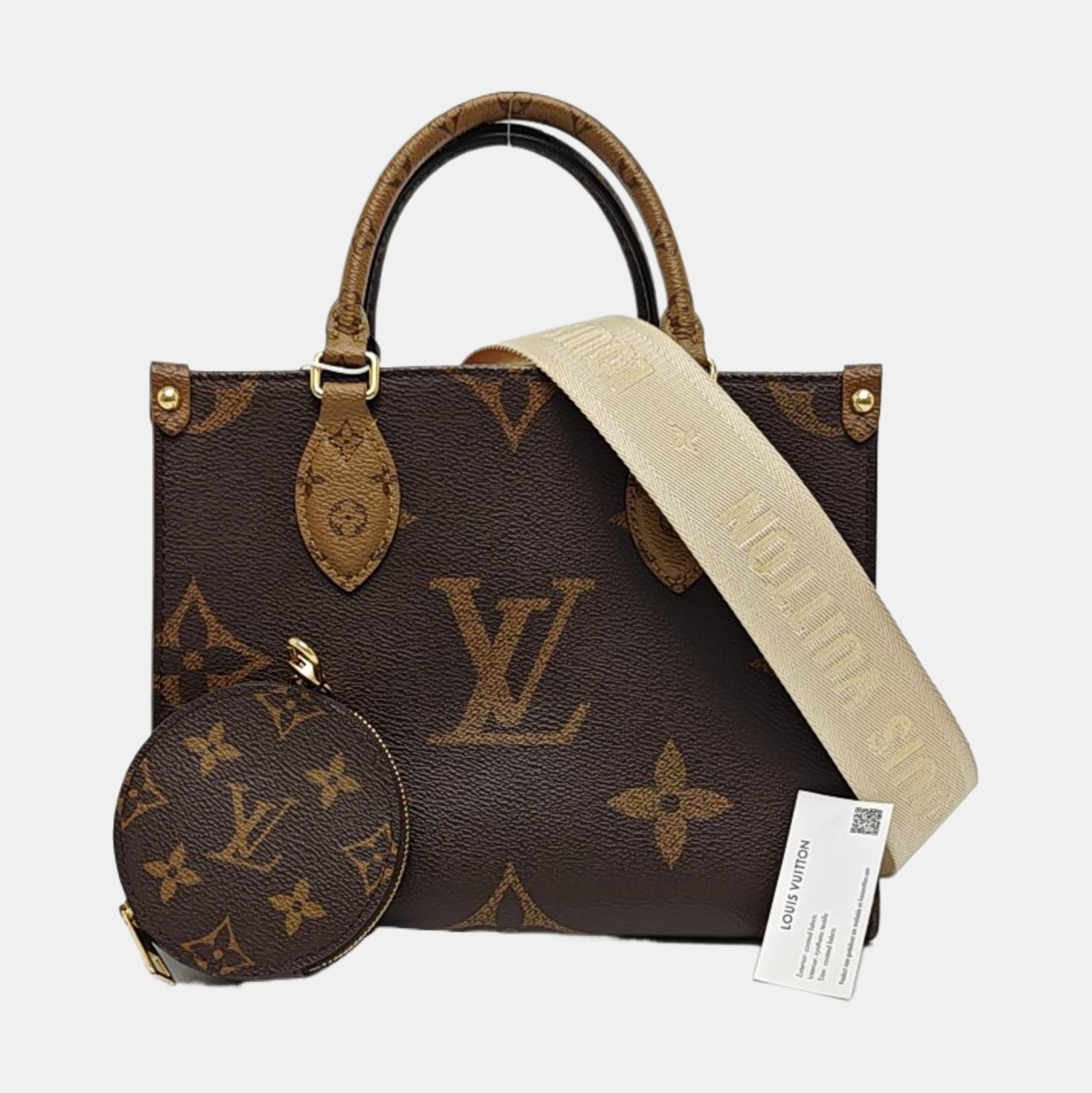 ONTHEGO PM Monogram Coated Canvas Brown
