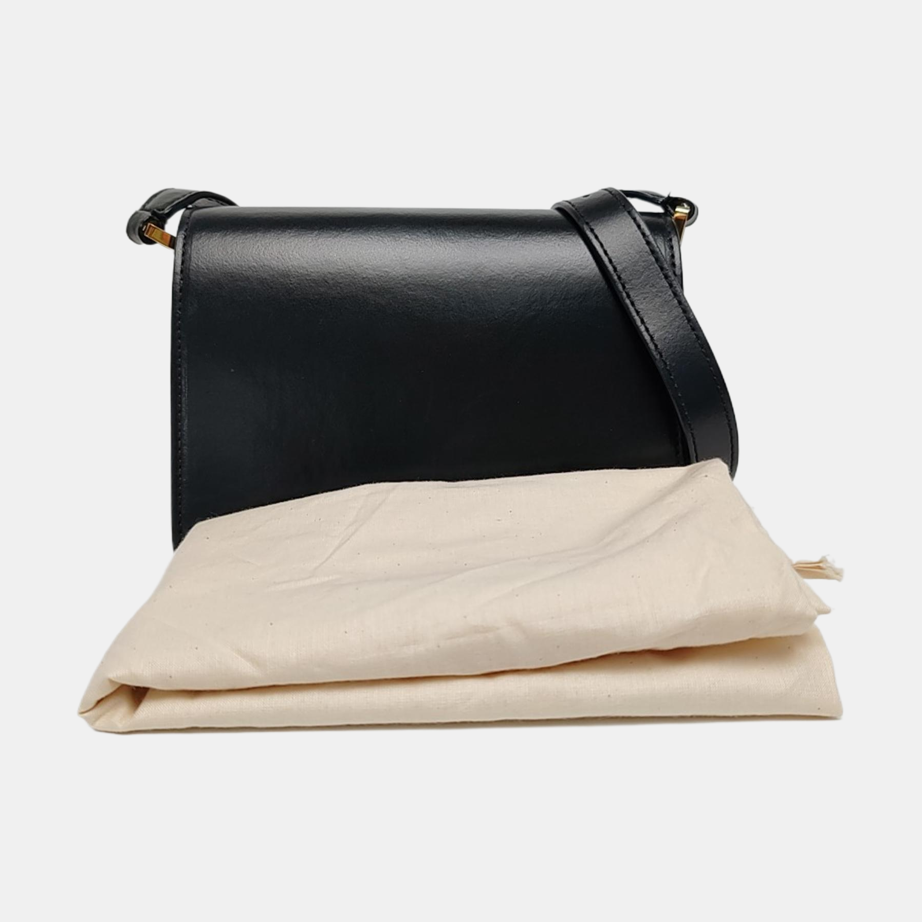 Calfskin Shoulder Bag Black