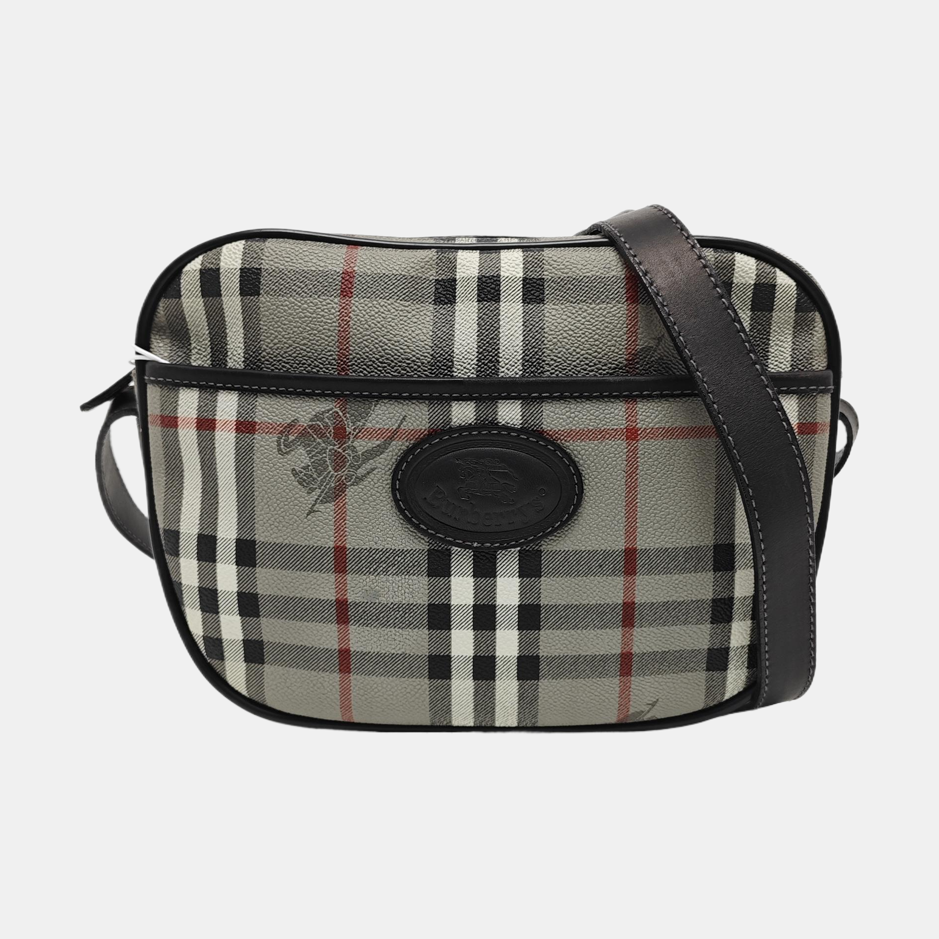 Coated Canvas Shoulder Bag Gray