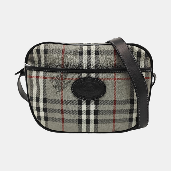 Coated Canvas Shoulder Bag Gray