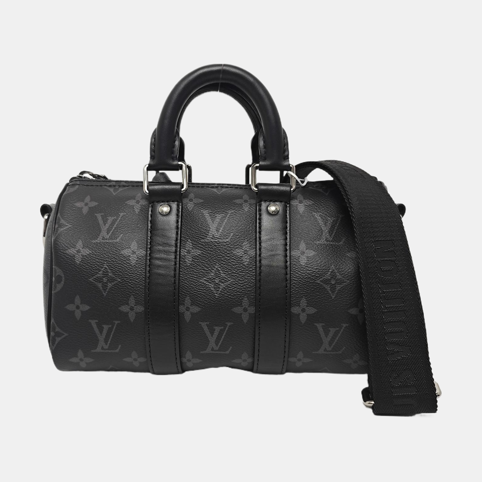 KEEPALL 25 Monogram Coated Canvas Black