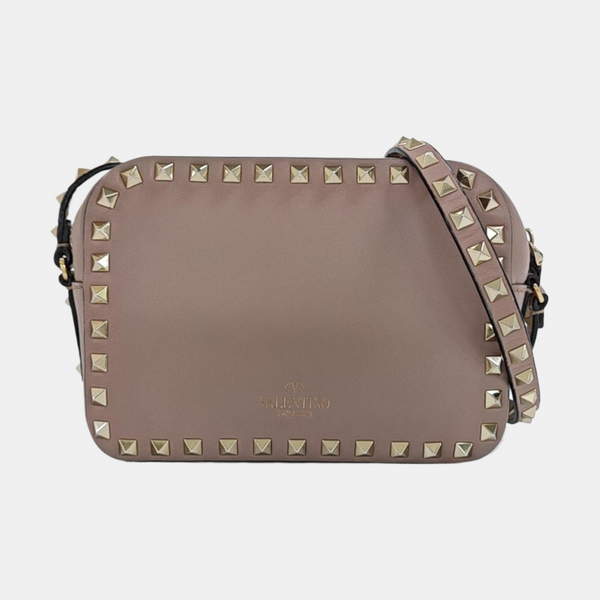 Rockstud Calfskin Beige