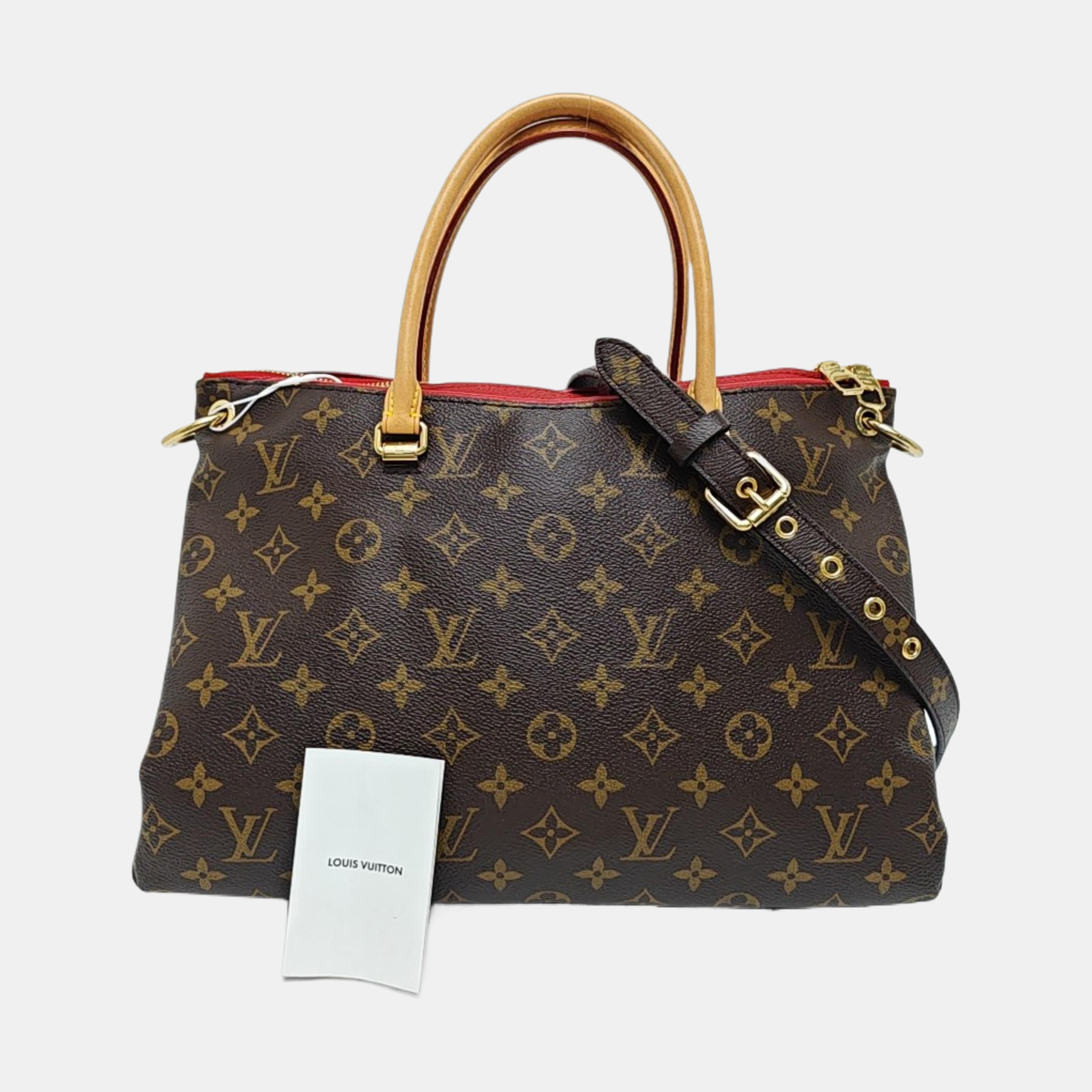 PALLAS MM Monogram Coated Canvas Brown