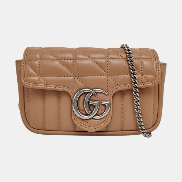GG Marmont Mini Quilted Calfskin Pink