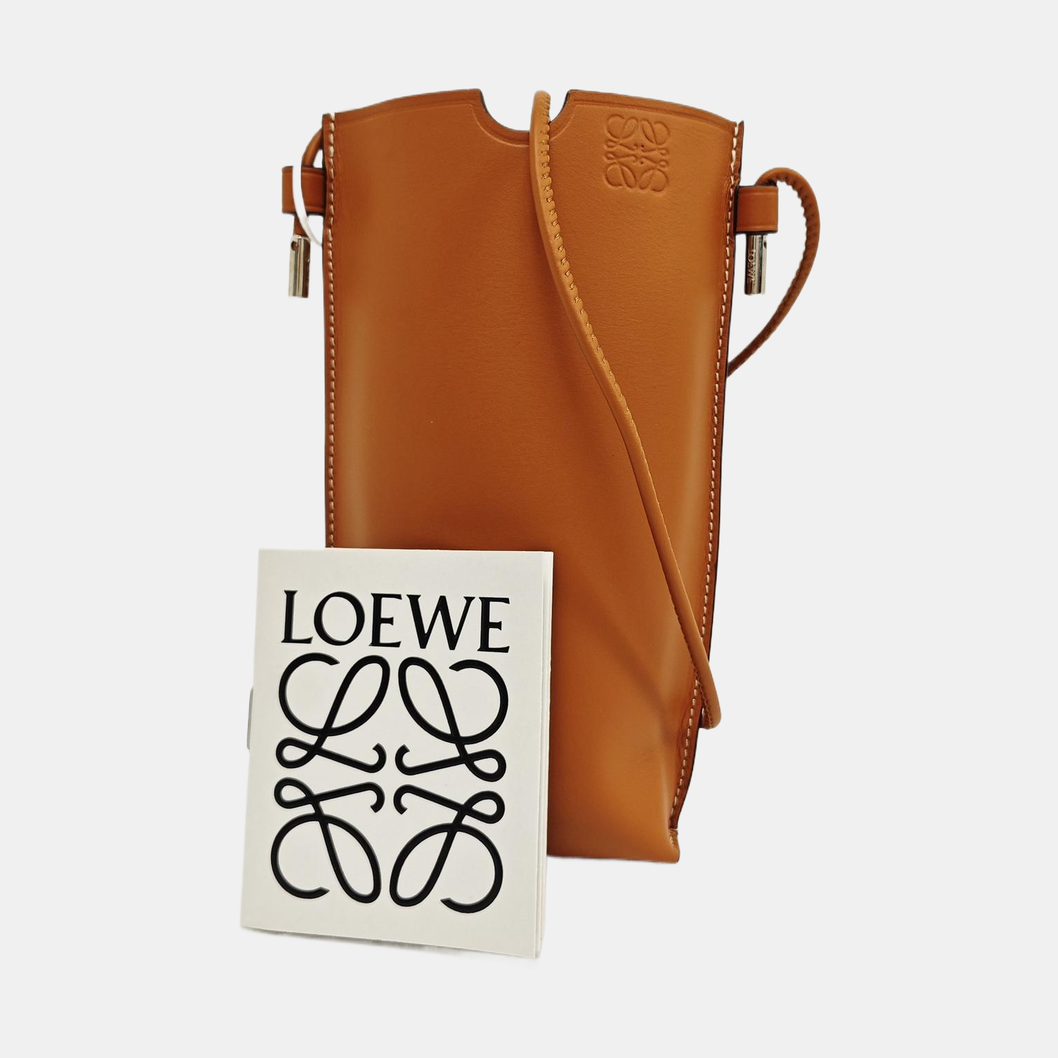 Calfskin Crossbody Bag Brown