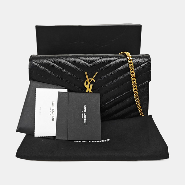 MONOGRAM Medium Chevron Calfskin Black