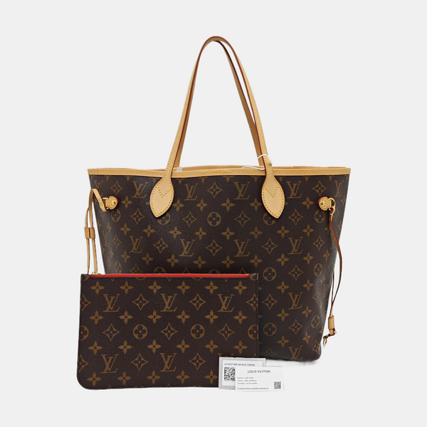 NEVERFULL MM Monogram Coated Canvas Brown