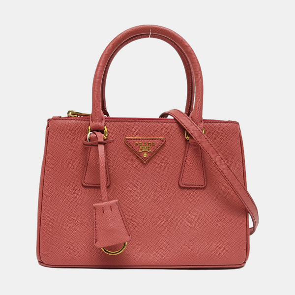 Galleria Small Saffiano Calfskin Red