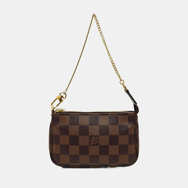 ACCESSOIRES Mini Damier Ebene Coated Canvas Brown