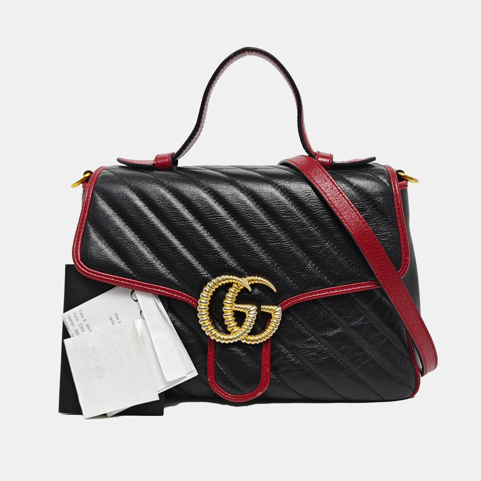 GG Marmont Small Quilted Calfskin Black