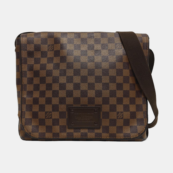 DISTRICT MM Damier Ebene Coated Canvas Brown