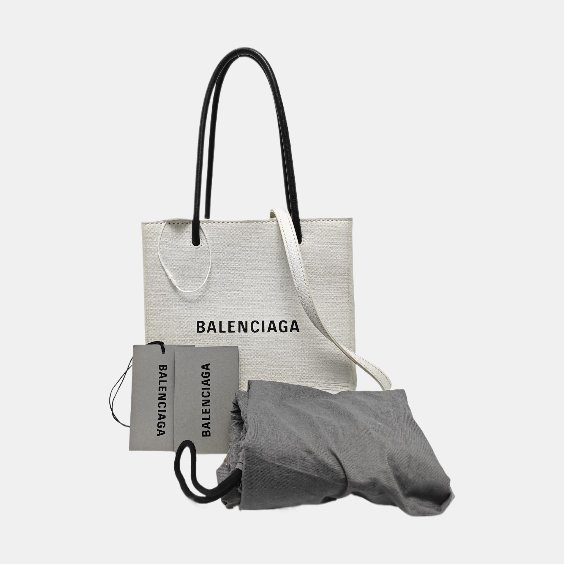 Shopping Bag Super Mini Calfskin White