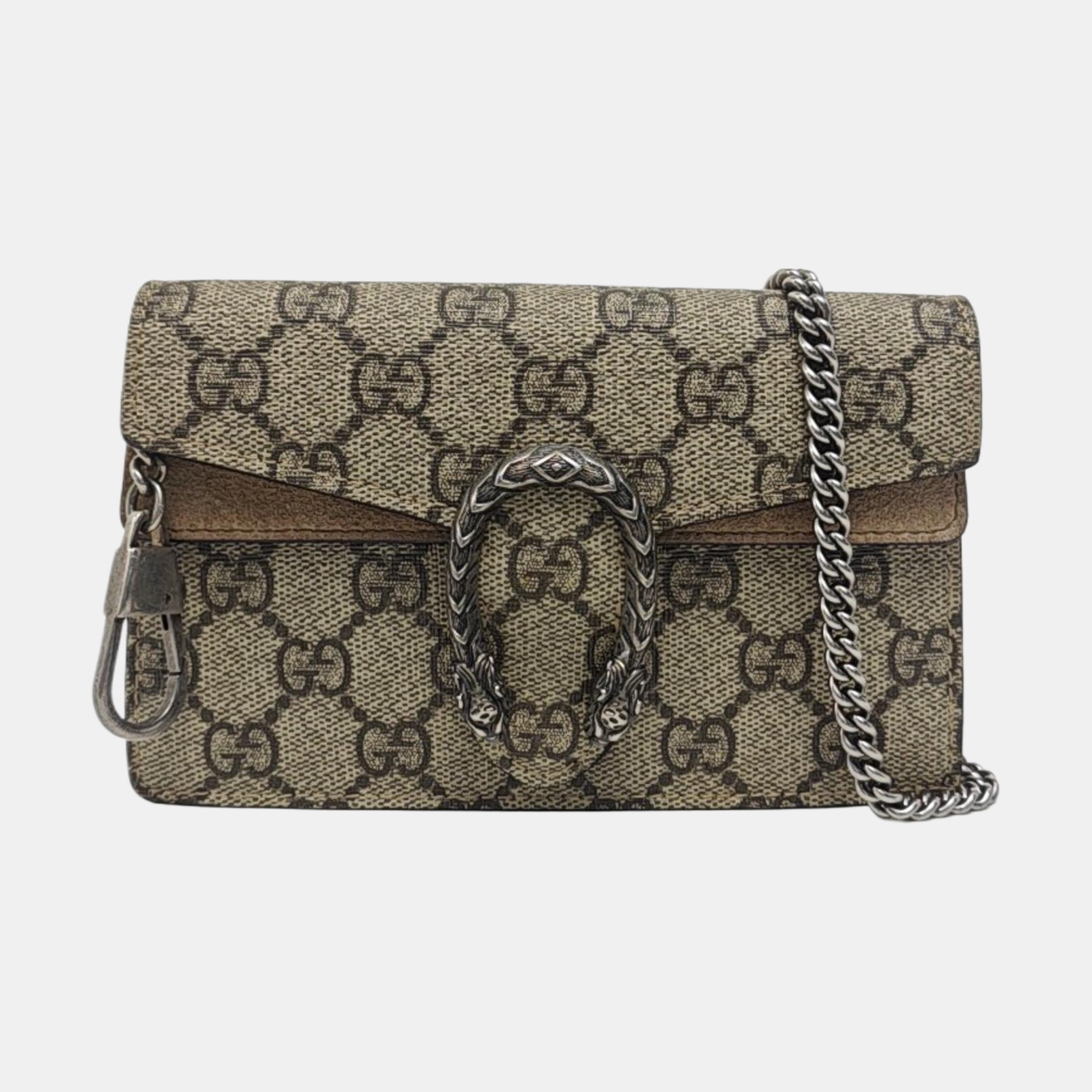 Dionysus Super Mini Monogram Coated Canvas Beige