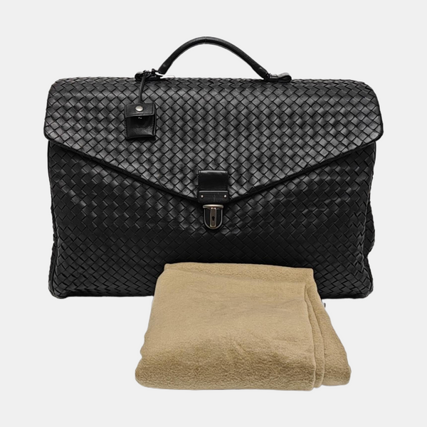 Calfskin Top Handle Bag Black
