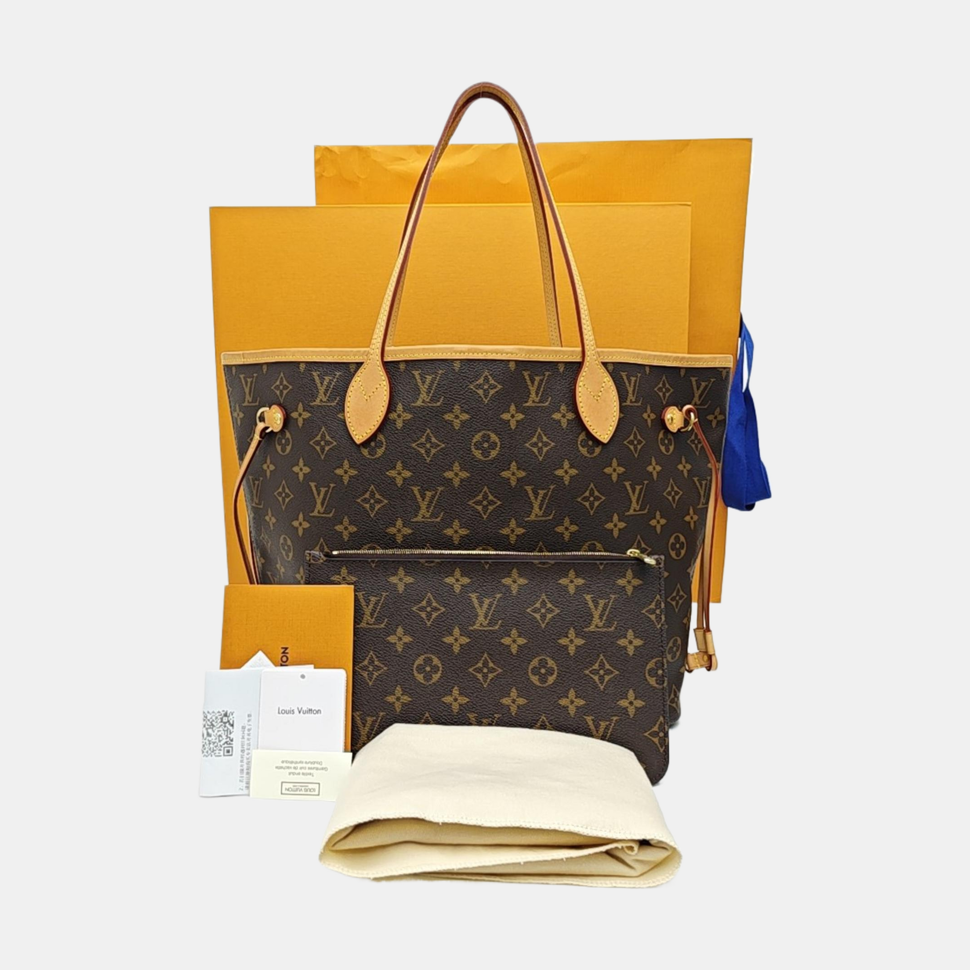 NEVERFULL MM Monogram Coated Canvas Brown