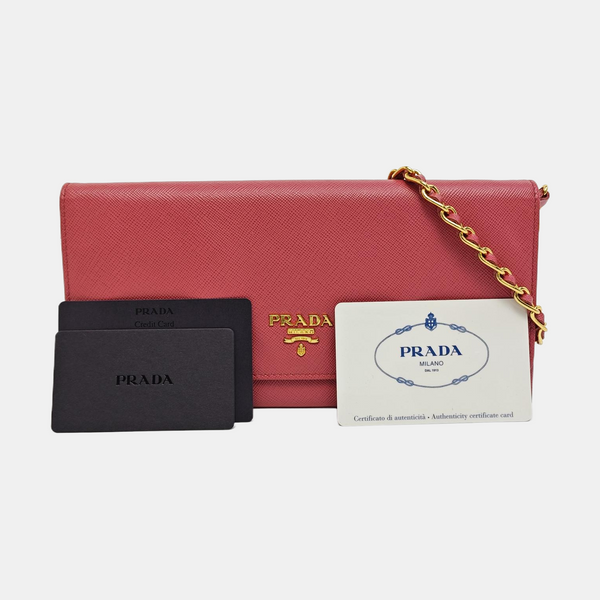 Saffiano Calfskin Shoulder Bag Pink
