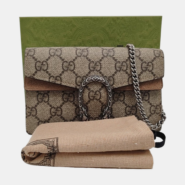 Authenticated pre-owned  Dionysus Super Mini Monogram Coated Canvas Beige - Shoulder Bag at Looply