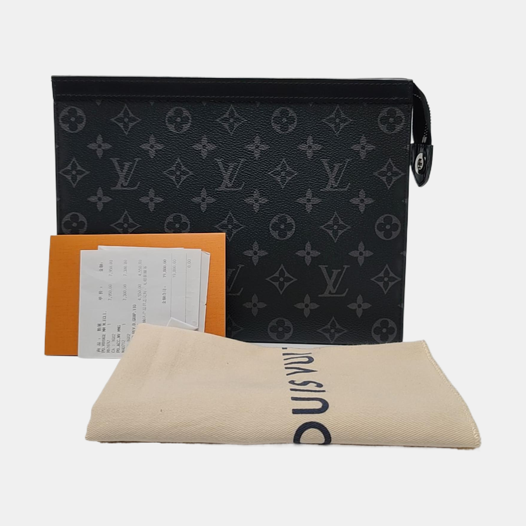 Pochette Voyag MM Monogram Coated Canvas Black