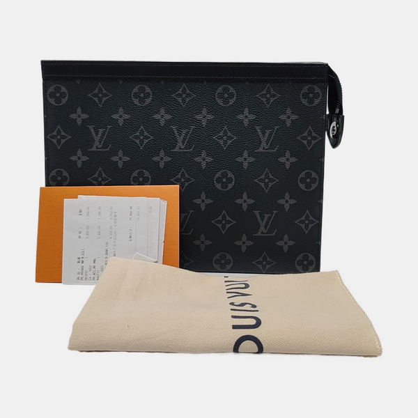 Pochette Voyag MM Monogram Coated Canvas Black