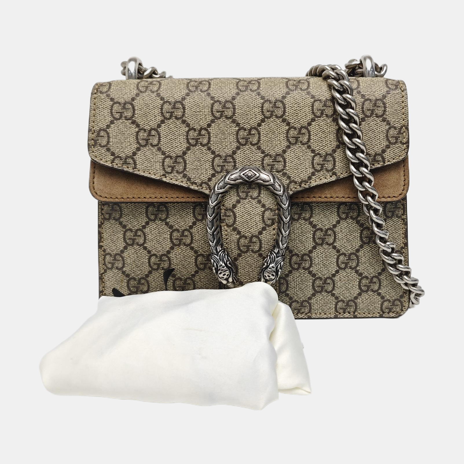 Dionysus Mini Monogram Coated Canvas Beige