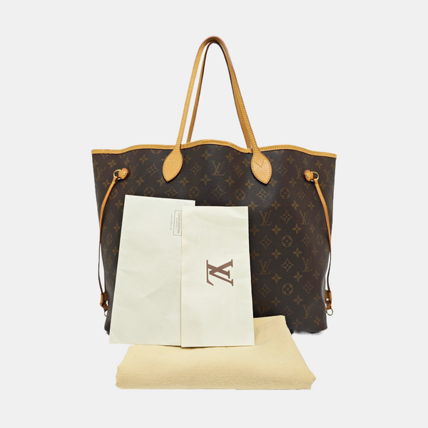 NEVERFULL GM Monogram Coated Canvas Brown
