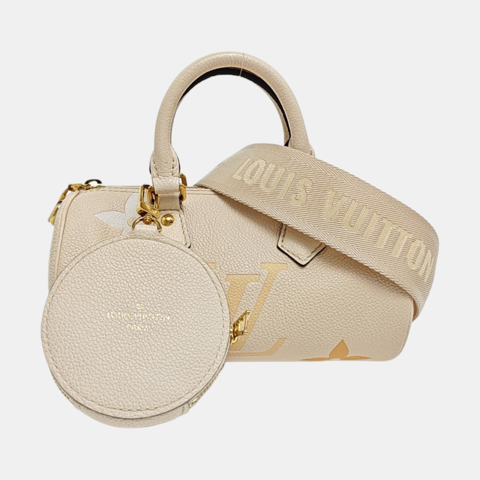 PAPILLON PM Monogram Calfskin White