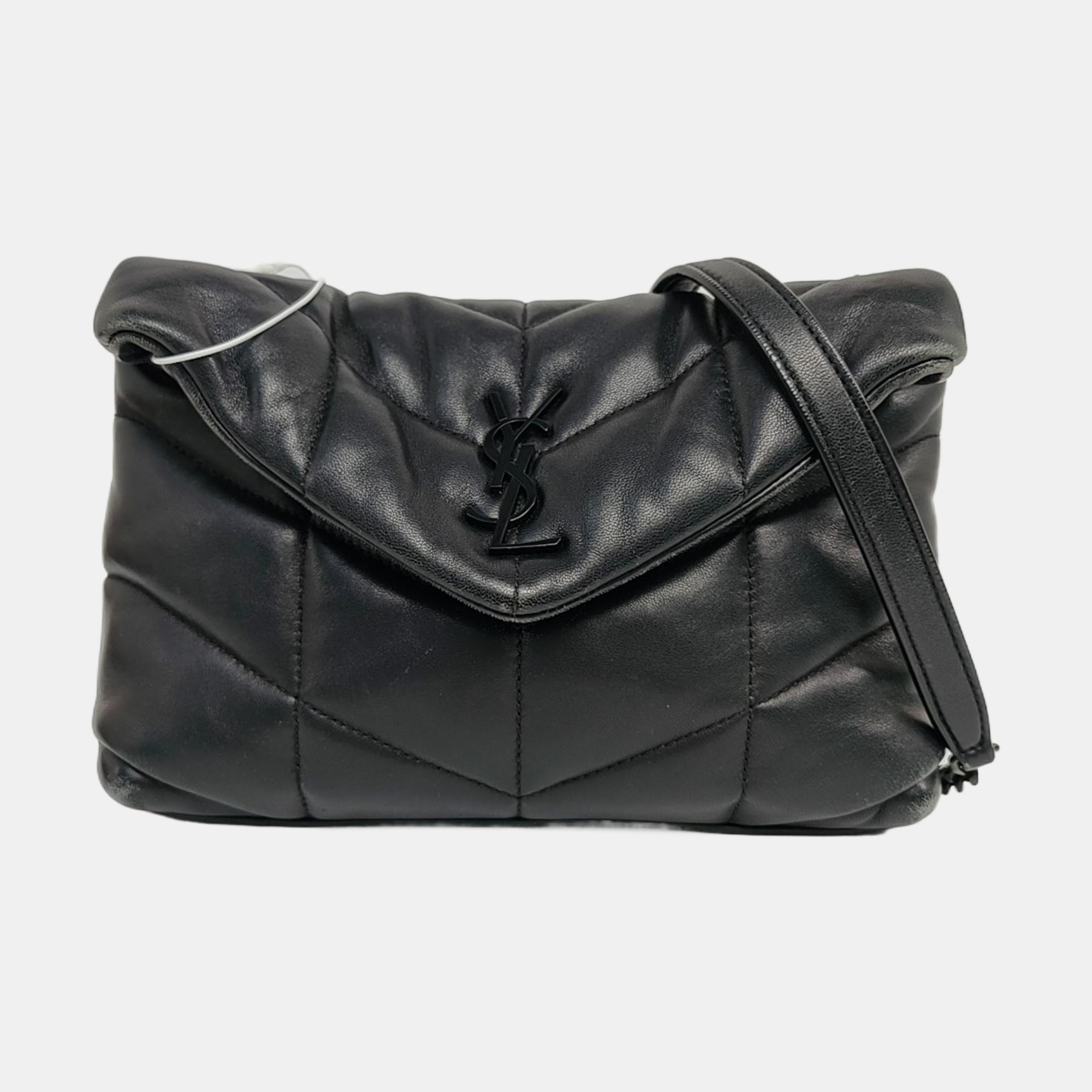 PUFFER Mini Quilted Lambskin Black