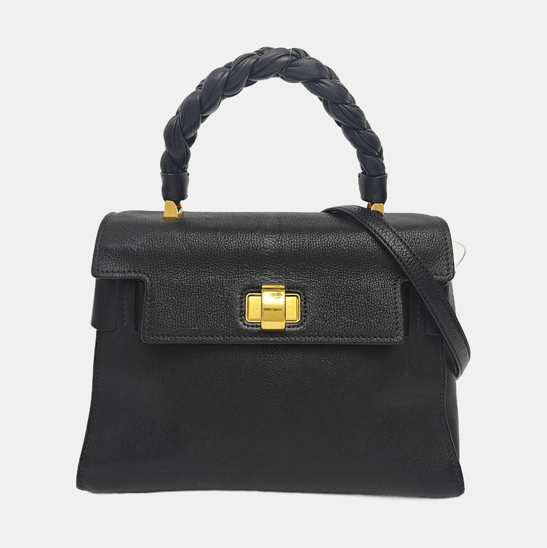 Calfskin Shoulder Bag Black