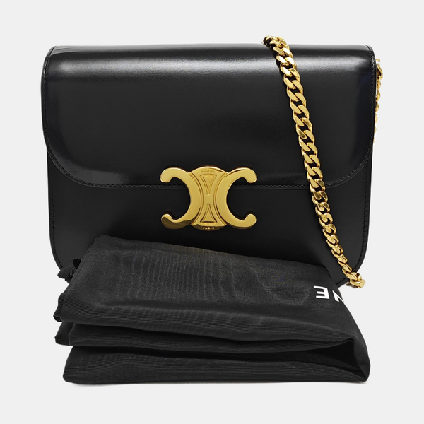 TRIOMPHE Medium Calfskin Black