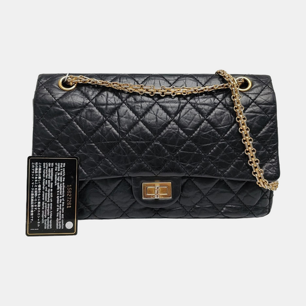 Authenticated pre-owned  2.55 227 (jumbo) Quilted Calfskin Black - Shoulder Bag at Looply