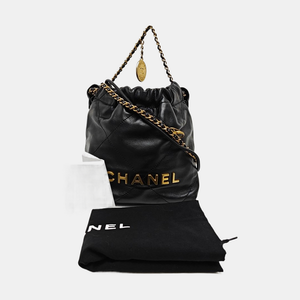 CHANEL 22 Mini Quilted Calfskin Black