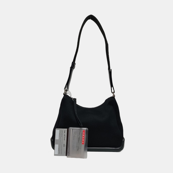 Fabric Shoulder Bag Black