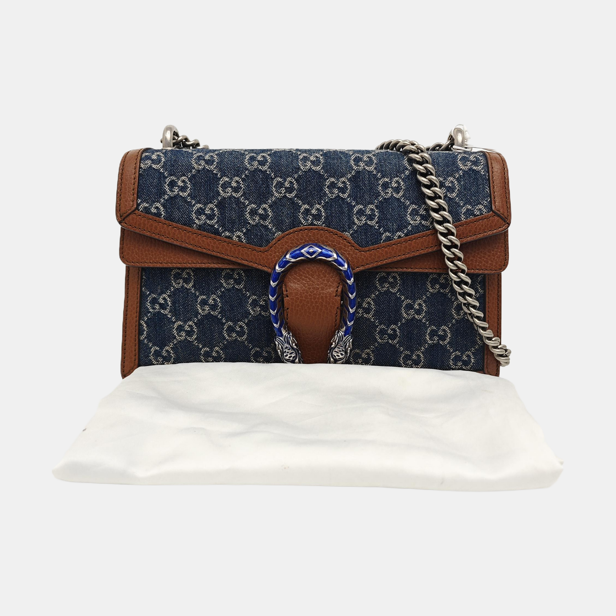 Dionysus Small Monogram Denim Blue