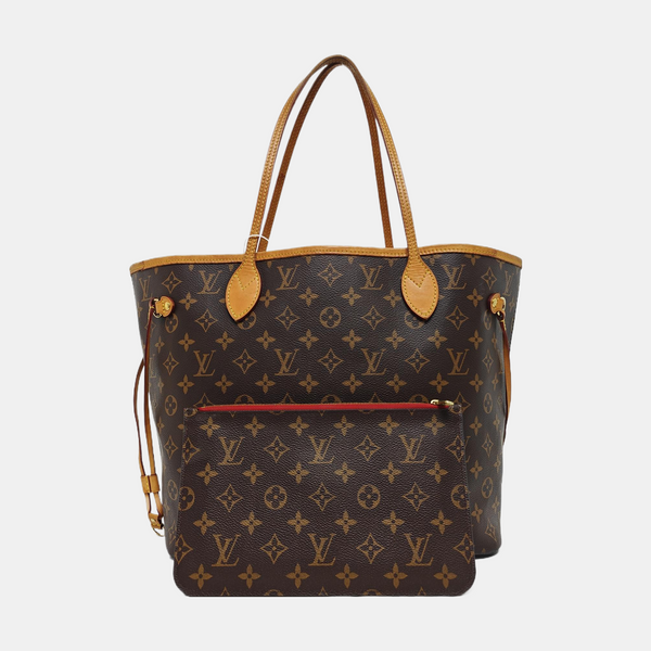 NEVERFULL MM Monogram Coated Canvas Brown