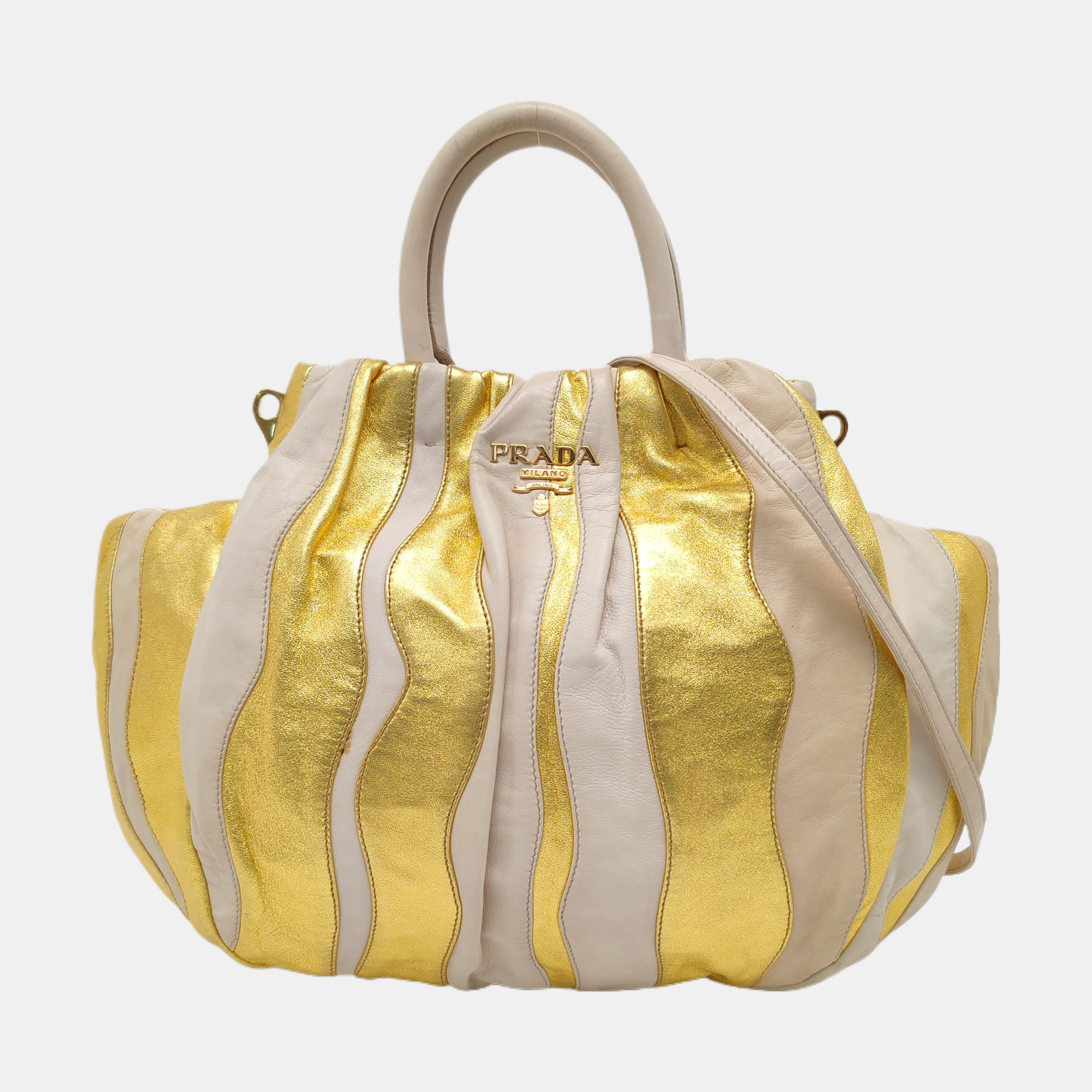 Quilted Leather Tote Bag Multicolor
