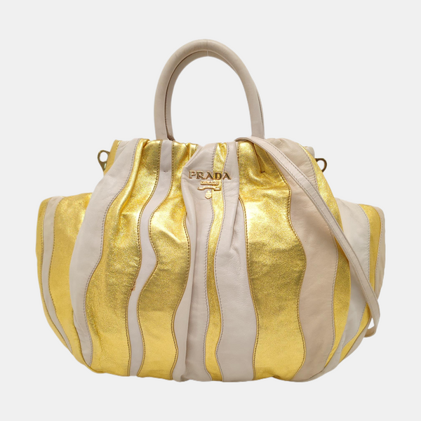 Quilted Leather Tote Bag Multicolor