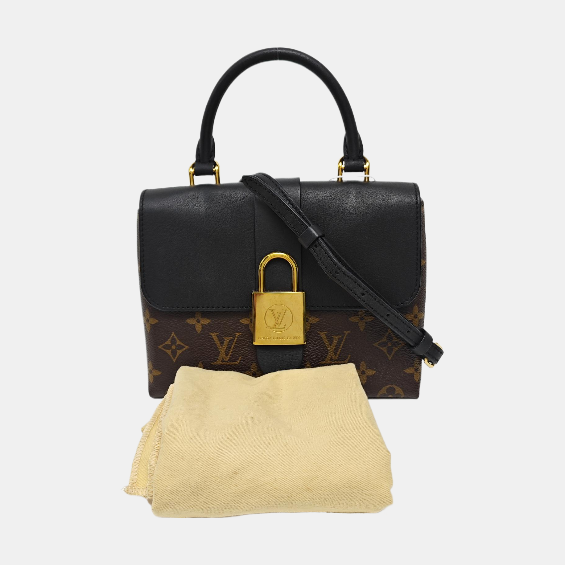 LOCKY BB Monogram Coated Canvas Brown