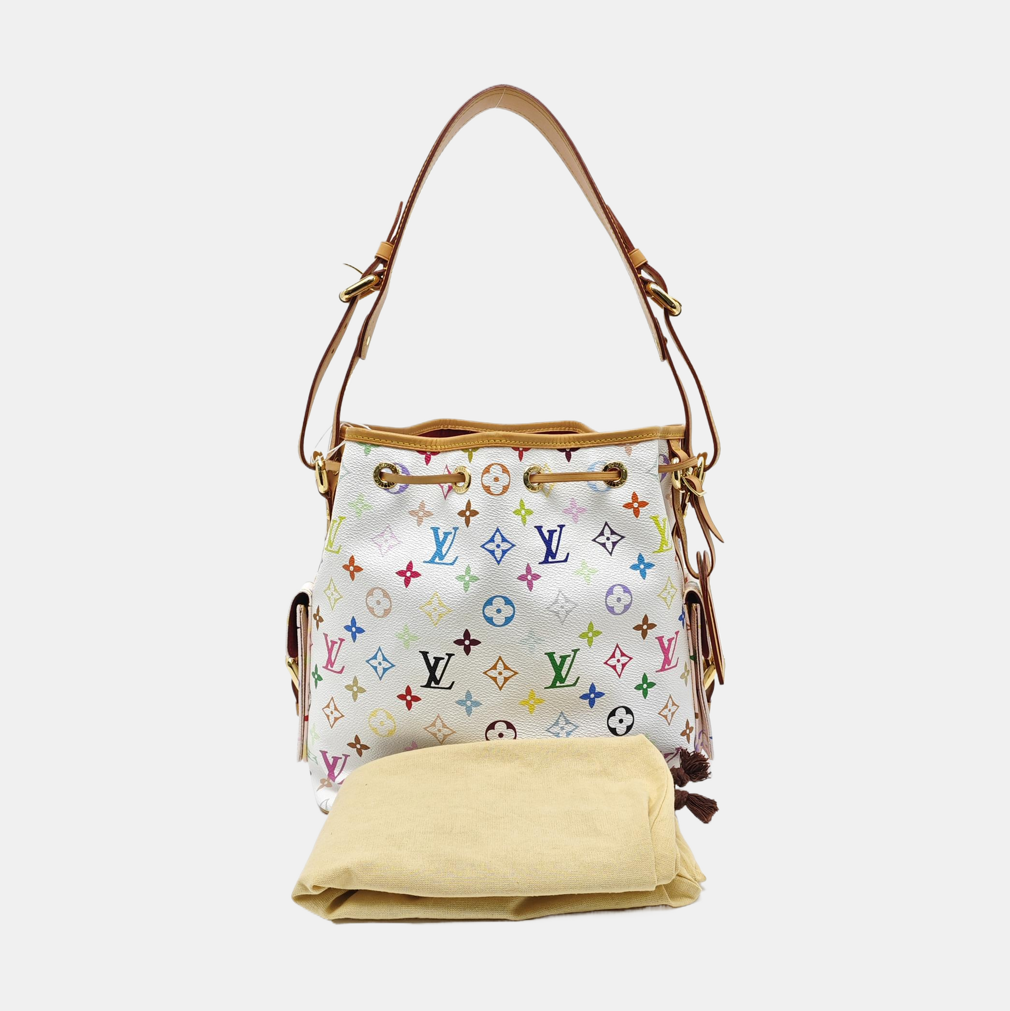 LV × TM NÉONOÉ MM Monogram Coated Canvas White