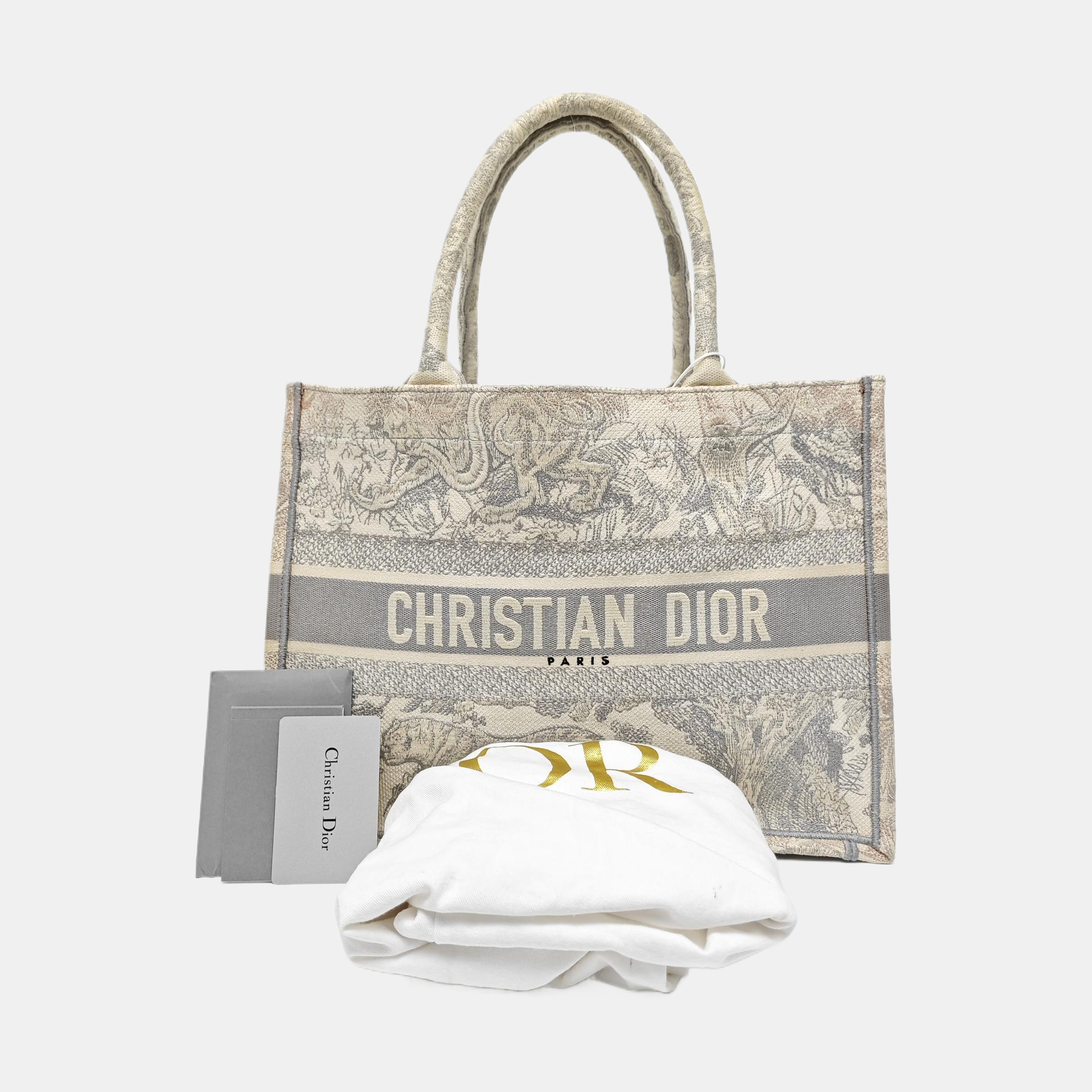 Book Tote Medium Fabric Gray