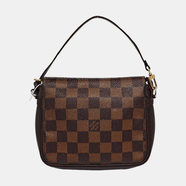 TROUSSE MAKE UP Damier Ebene Coated Canvas Brown