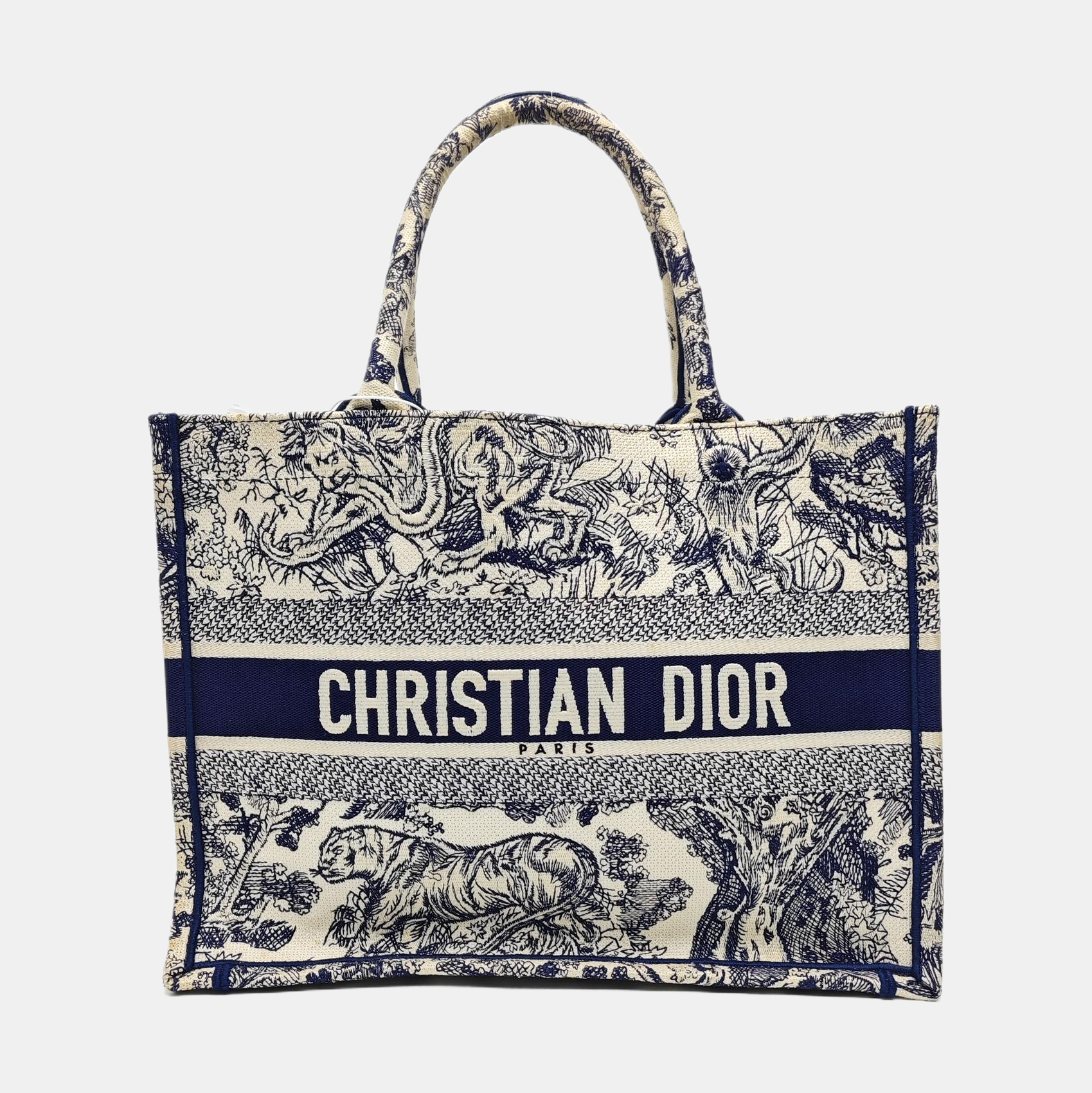 Book Tote Medium Canvas Blue