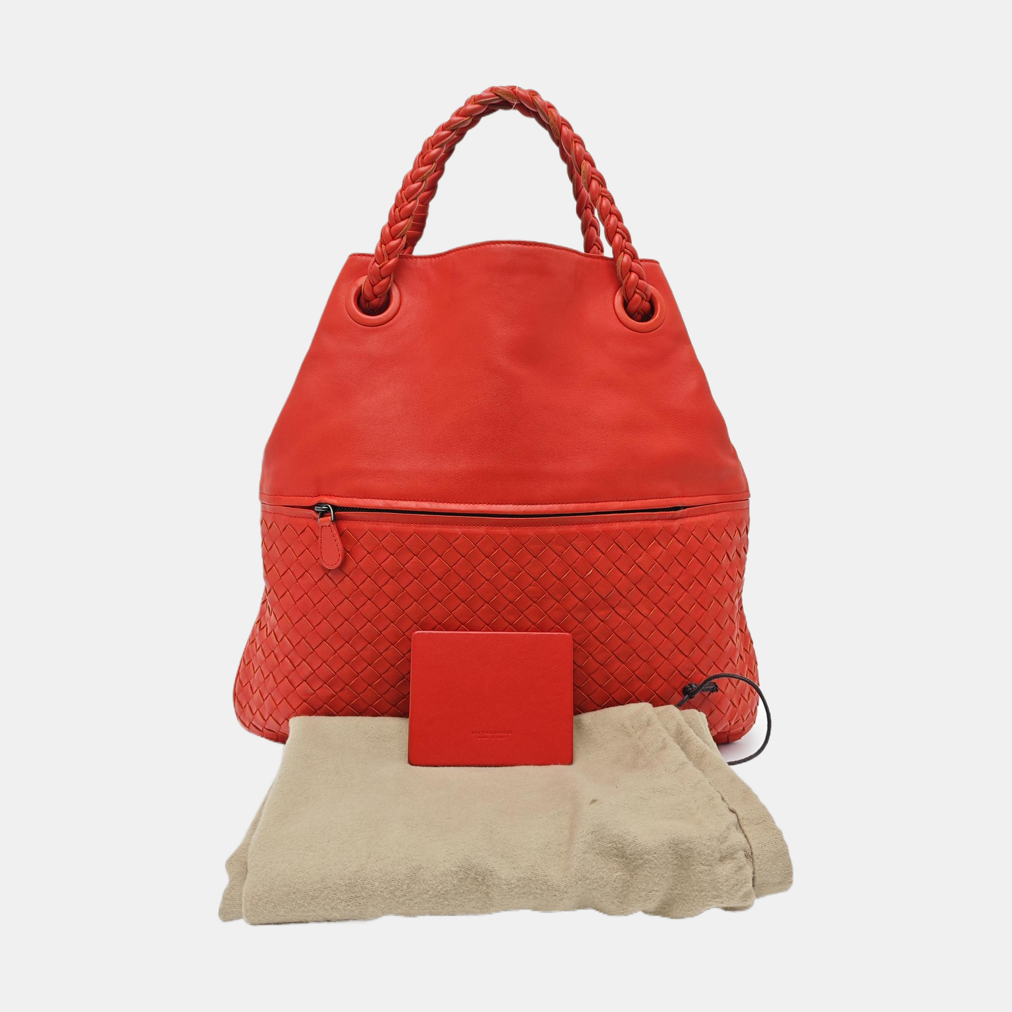Lambskin Tote Bag Red