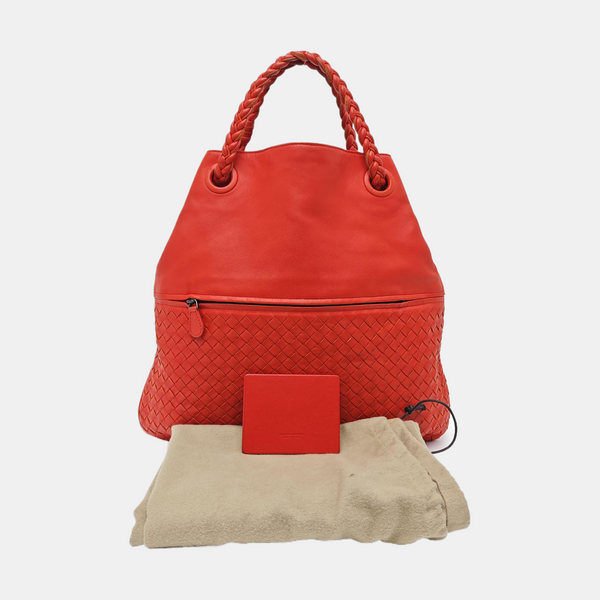 Lambskin Tote Bag Red