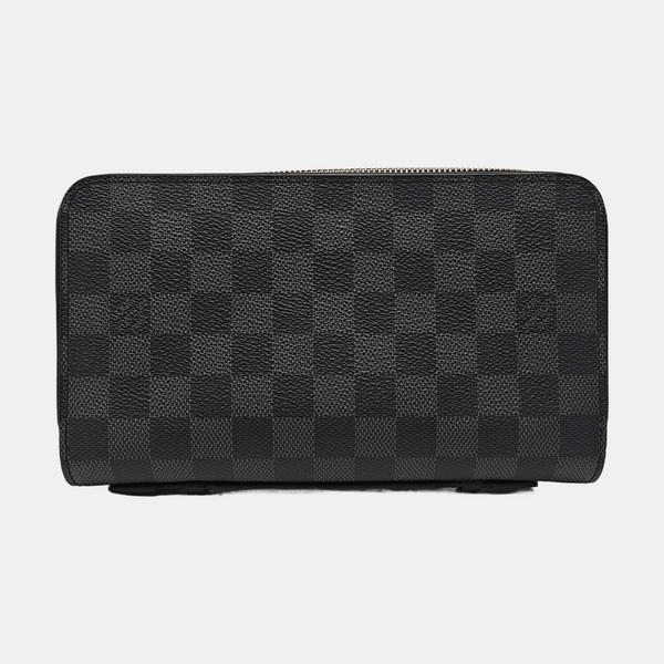 ZIPPY GM Damier Graphite Coated Canvas Gray