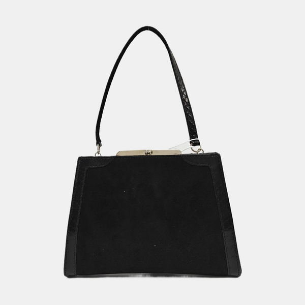 Canvas Top Handle Bag Black