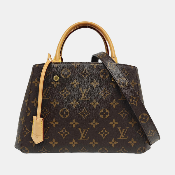 MONTAIGNE Monogram Coated Canvas Brown