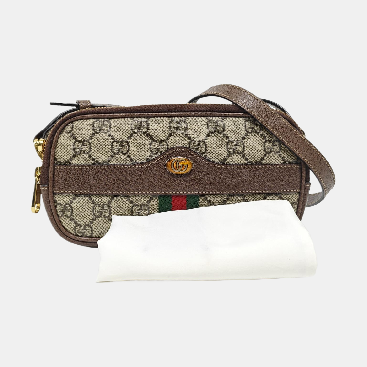 Ophidia Mini Monogram Coated Canvas Beige