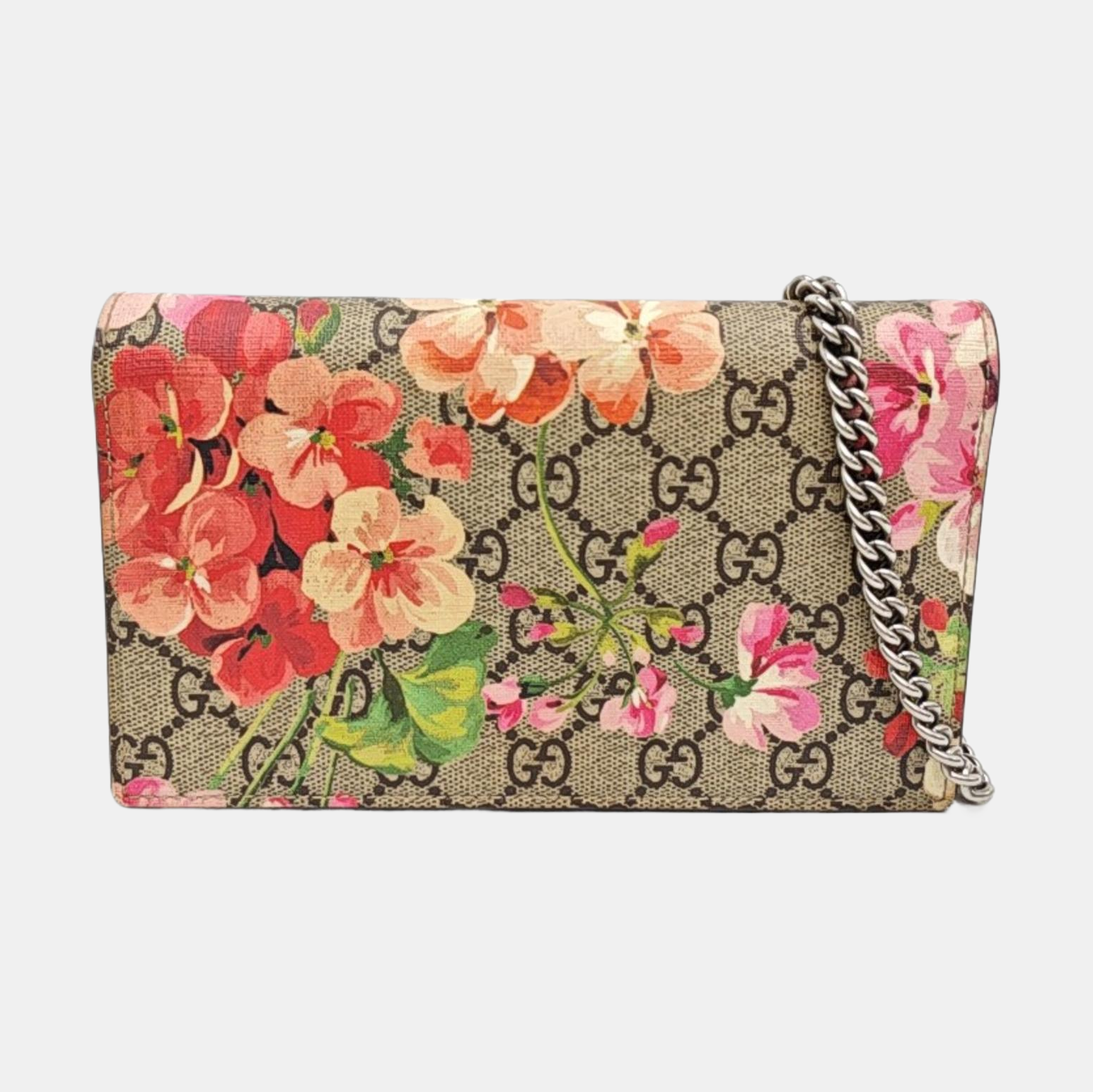 GG Blooms Monogram Coated Canvas Beige