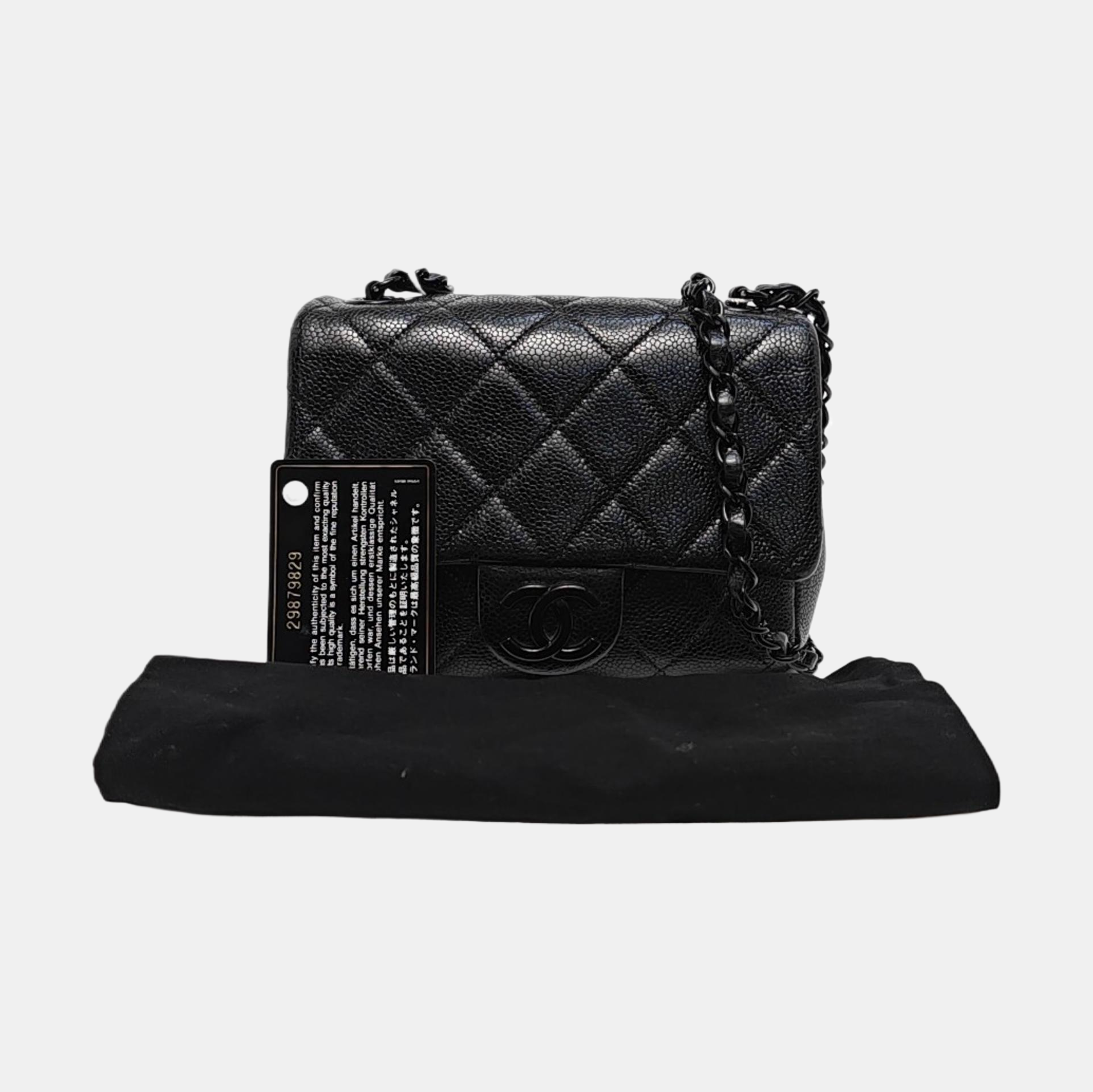 SO BLACK Quilted Grained Calfskin Black