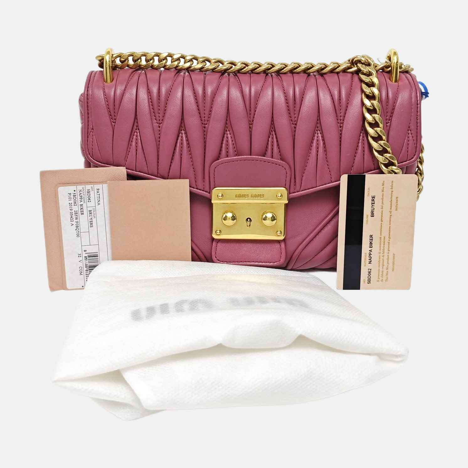 Quilted Lambskin Shoulder Bag Pink